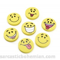 Darice Smile Face Erasers Assorted Styles 24 pieces B00NMNELHK